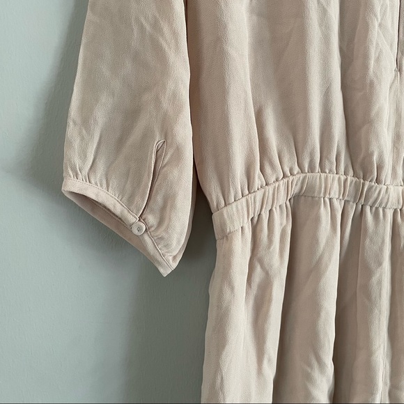 Azitzia Babaton Keagan Crepe Romper w/ Tie Waist -NWT Cream Size L - Picture 8 of 16